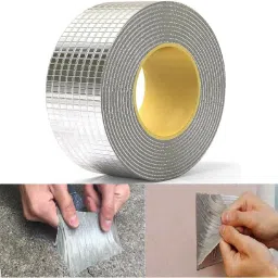 Water Leakage Solution Aluminium Foil Tape Waterproof Butyl Rubber Adhesive tape |silver| pack of 1 (Manual)-6