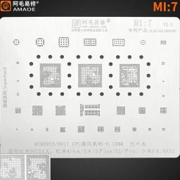 AMAOE MI-7 STENCIL High Quality Amaoe BGA Reballing Stencil MI:7 for Redmi 5p/s2/pro/note4x xiaomi 5x/max2 msm8953 8917 cpu Android Tools MSM8953, CPU MSM8917 CPU, MI NOTE4 ,4X ,M,I4 , MI 4X ,MI 4A, MI 5A, MI 5PLUS, Stencil-image-14