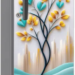125 cm 3D Modern Design Fridge Sticker | Self Adhesive | Waterproof for Fridge Removable Sticker-image-56