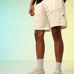 Solid Men White Regular Shorts-image-78