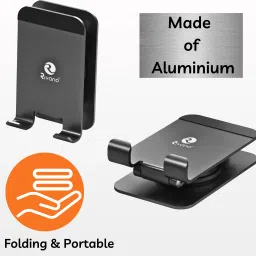 Rivano RN-HO-06 360 Degree Rotating Mobile and Tablet Stand, Black Mobile Holder image 5