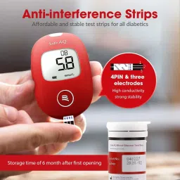 sinocare Safe AQ Smart Glucometer with 50 strips Glucometer image 2