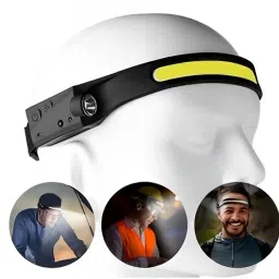 seashot LED Head Lamp with, 5 Modes of Light, has Motion Sensor TYPE USB Recharge 5 8 hrs Torch Emergency Light image 2