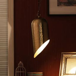Gold Steel Single Hanging Lights by Kapoor LampShades-picture-33