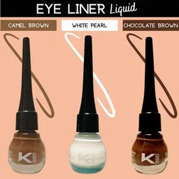 KINDED Set of 3 Liquid Eye Liner 5ml Each - Chocolate Brown, Camel Brown & White Pearl image 4