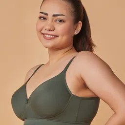Maashie Pack of 2 Foam Cups Full Coverage Padded Non Wired Tshirt Bra image 2