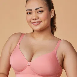 Maashie Pack of 2 Foam Cups Padded Non Wired Full Coverage Tshirt Bra image 3