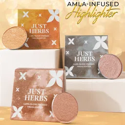 Just Herbs Lumi-Glow Pressed Highlighter With Shea Butter & Amla - 3.5ml - The Sun image 4