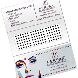PERPAA Set of 2 Black Velvet Kumkum Bindi Box with 15 Flaps Each - Size 8 image 3