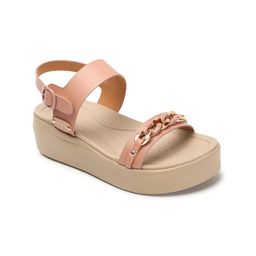 ELLE Embellished Open Toe Flats With Backstrap image 2