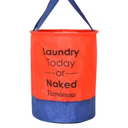 Kuber Industries Red & Blue Foldable Laundry Basket With Handles 45L image 3