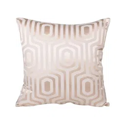 Home Cream-Coloured & Gold-Toned Set of 5 Self Design Square Cushion Covers image 2