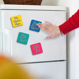 suveharts 4 Pcs Lets Wooden Fridge Magnets-picture-25