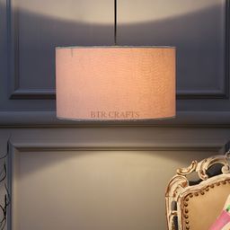 BTR CRAFTS Off White Textured Cylindrical Shaped Contemporary Ceiling Lamp-4