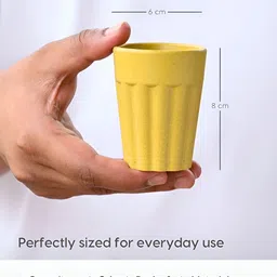 eha Yellow 6 Pieces Textured Kulladhs 100 ml each image 3