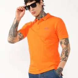 Men Logo Embroidered Regular Fit Polo T-Shirt-image-22