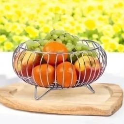 Stainless Steel Round Fruit Basket – Open Wire Design" Stainless Steel Fruit & Vegetable Basket-image-8
