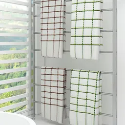 Athom Trendz Set Of 4 Striped Pure Cotton 210 GSM Bath Towels image 2