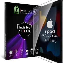 iWishKart Edge To Edge Tempered Glass for Apple iPad 9/8/7 Gen 10.2 Inch, Military grade Edge to Edge Premium gorilla temper / tg black glass screenguard with Self Installation Guide - Wet & Dry wipes, Dust Absorber [With Warranty] tab / tablet ka gilas cover, HiS_Pk1-image-7