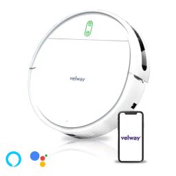 Velway V8s Smart Robotic Vacuum Cleaner with Alexa and Google Home compatibility in White Colour-image-41