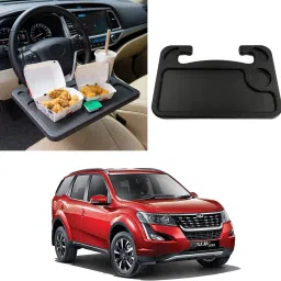 (FT-05) Car Steering Wheel Desk with Pen Holder Food Table Laptop For XUV 500 Cup Holder Tray Table-image-93