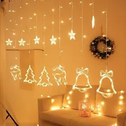 138 LEDs 2.34 m Yellow Flickering, Steady String Rice Lights-image-12