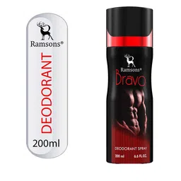 Ramsons Set Of 2 Deodorants 200ml Each - Red ZX & Bravo with Exotica Talc 100g image 5