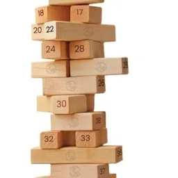 vsindia Wooden Blocks 51 Pcs Building Blocks Game Challenging Wooden Tumbling Towe image 2