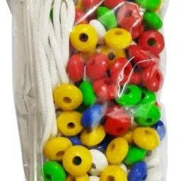 ashmi 100 Plastic Beads Toy Set for Kids with 5 Laces Counting Skills and Mathematics image 5