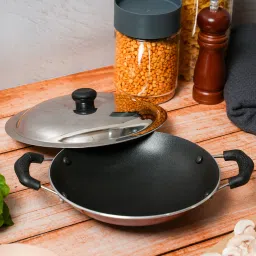 Non Stick Appachatty 200 with SS Lid Appachatty with Lid 0.5 L capacity 20 cm diameter-image-35
