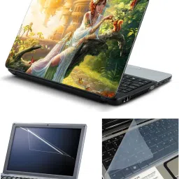 Advik Arts 3in1 Pack of Laptop Skin Sticker with Screen & Key Guard for 14.1" Inches - PNTL59 Combo Set-image-12