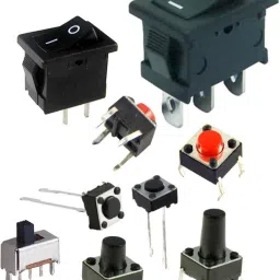 Unique Combo of 55 Pieces Slide & Rocker Switch and Push-Buttons For Arduino Electronic Components Electronic Hobby Kit-23