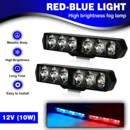 6 led police light blink pack of 2 good quality styles light License Plate Light Car, Motorbike LED (12 V, 10 W)-11