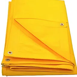 singhal Yellow Tarpaulin Sheet 18x24 ft Reinforced Eyelets, UV Resistant, Waterproof Tent - For Outdoor activities, construction sites, camping, and more. 170 GSM-picture-48