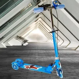 Scooter for Kids 3 Wheeler Foldable Kick Skating Cycle with Brake, Bell Kids Scooter-image-8