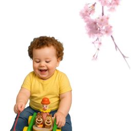 premium wood baby toy india artistic wooden cart Tricycle-image-41