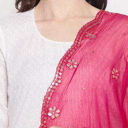Clora Creation Embroidered Dupatta with Gotta Patti image 4