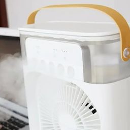 trideo Portable Air Conditioner Fan Mini Evaporative Cooler with 1/2/3 Timer, 3 Wind Speed, and 3 Spray Mode,Rechargeable Fan-White image 5