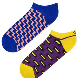 Dynamocks Pack Of Two Patterned Ankle-Length Anti-Microbial Socks image 3