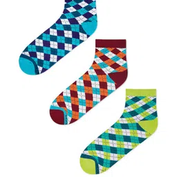 Dynamocks Pack Of 3 Assorted Ankle-Length Socks image 2