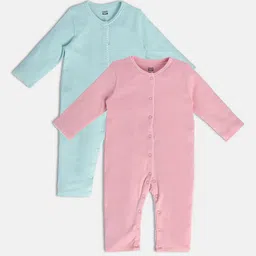 MINI KLUB Girls Pack Of 2 Pure Cotton Rompers-image-69