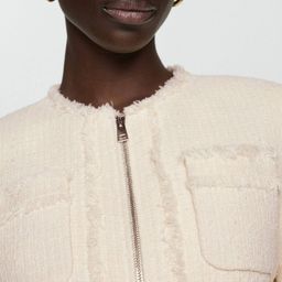 MANGO Tweed Cropped Jacket image 4