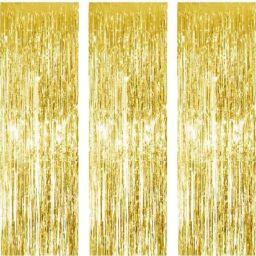 Solid dee gee golden fringe party decoration curtain Balloon-image-58