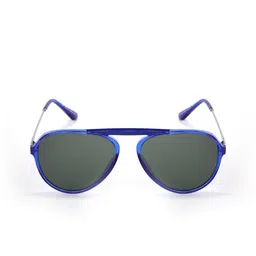 ENRICO Men Grey Lens & Blue Aviator Sunglasses with Polarised and UV Protected Lens image 5