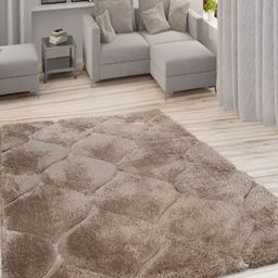 Asad Emporium Rugs Beige Geometric Anti-Skid Carpet-58