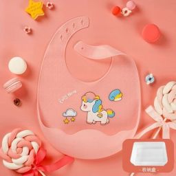 Silicone Baby Bib, Saliva Drool Bag, Drool Towel Lightweight Waterproof Bib-image-44