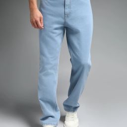 Men Relaxed Fit Mid Rise Blue Jeans-image-57