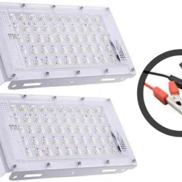 12V 50W LED Brick | IP65 Waterproof | DC with Crocodile Clip Pack Of 2 Flood Light Outdoor Lamp-image-37