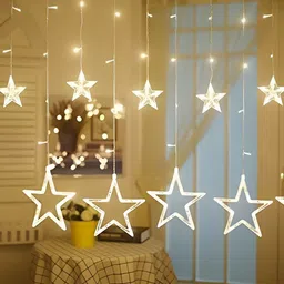 SPARK WORLD Yellow Star Shaped LED String Lights image 2