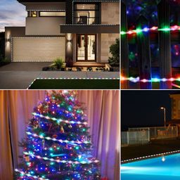 ENORMITY  Red & Blue Rice Shaped LED String Lights Rope image 5